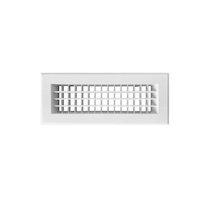  Grille de soufflage double déflexion aluminium blanc mat 300 x 100 mm - 400x400px